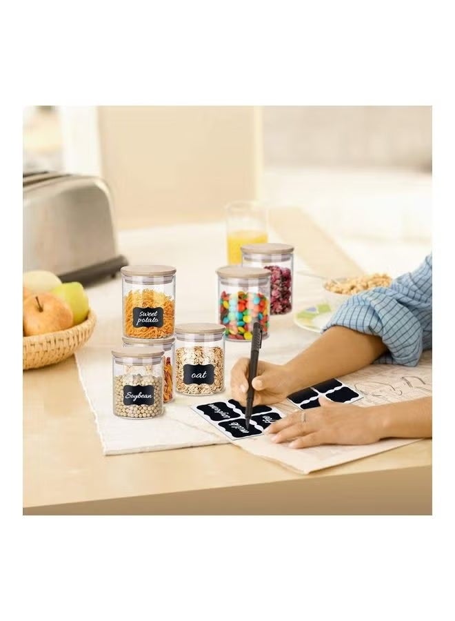 XiuWoo 12-Piece Spices Storage Mini Glass Jars Clear 150ml - Image 5